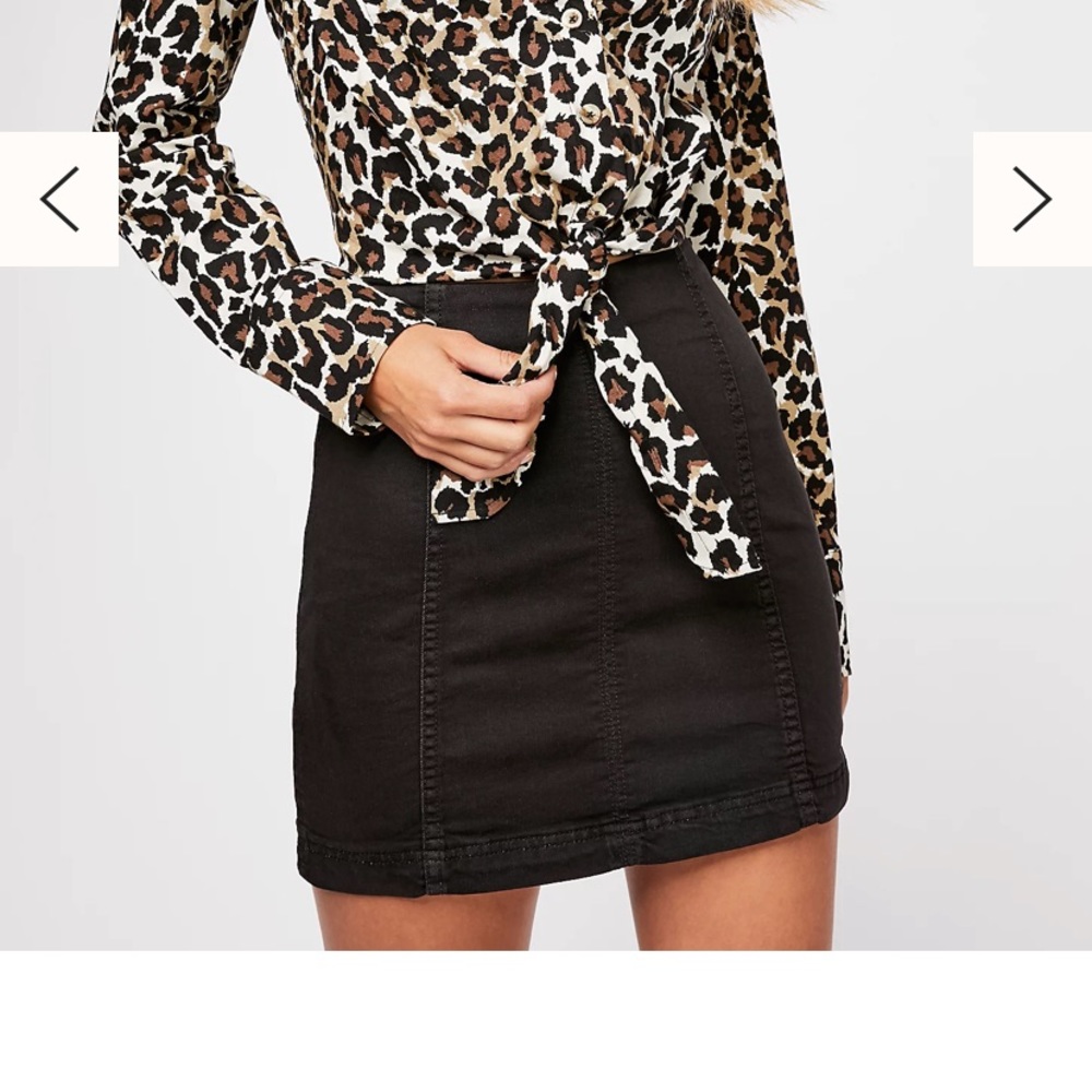 free people black pencil skirt